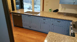 Blue Kitchen Cabinets view 2