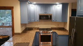 Blue Kitchen Cabinets view 3