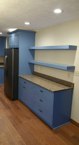 Blue Kitchen Cabinets view 4