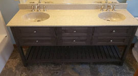 Stained double vanity
